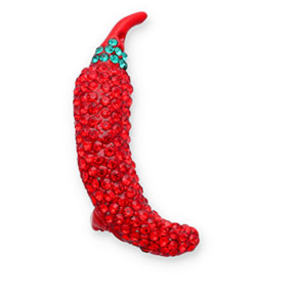 Broche Piment Rouge Éclat
